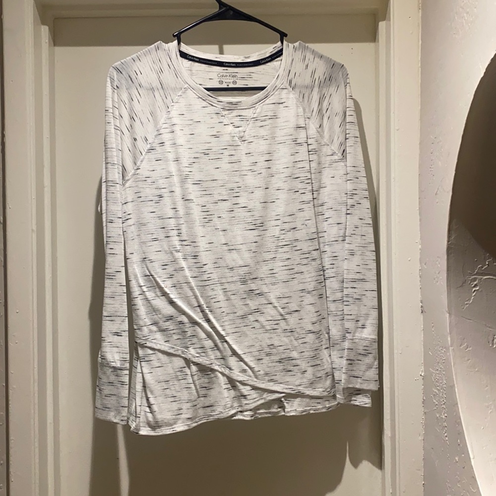 Calvin Klein white and black long sleeve